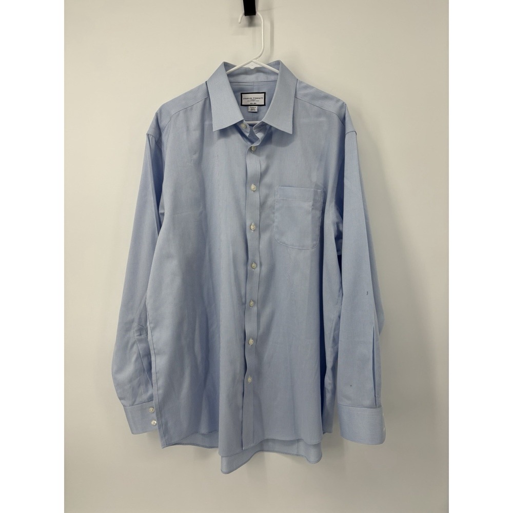 Charles Tyrwhitt Button Down Shirt Men's Blue‎ Classic Fit Size 18/36 Inch